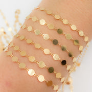 V65GF. 14K Gold Filled Disc Chain